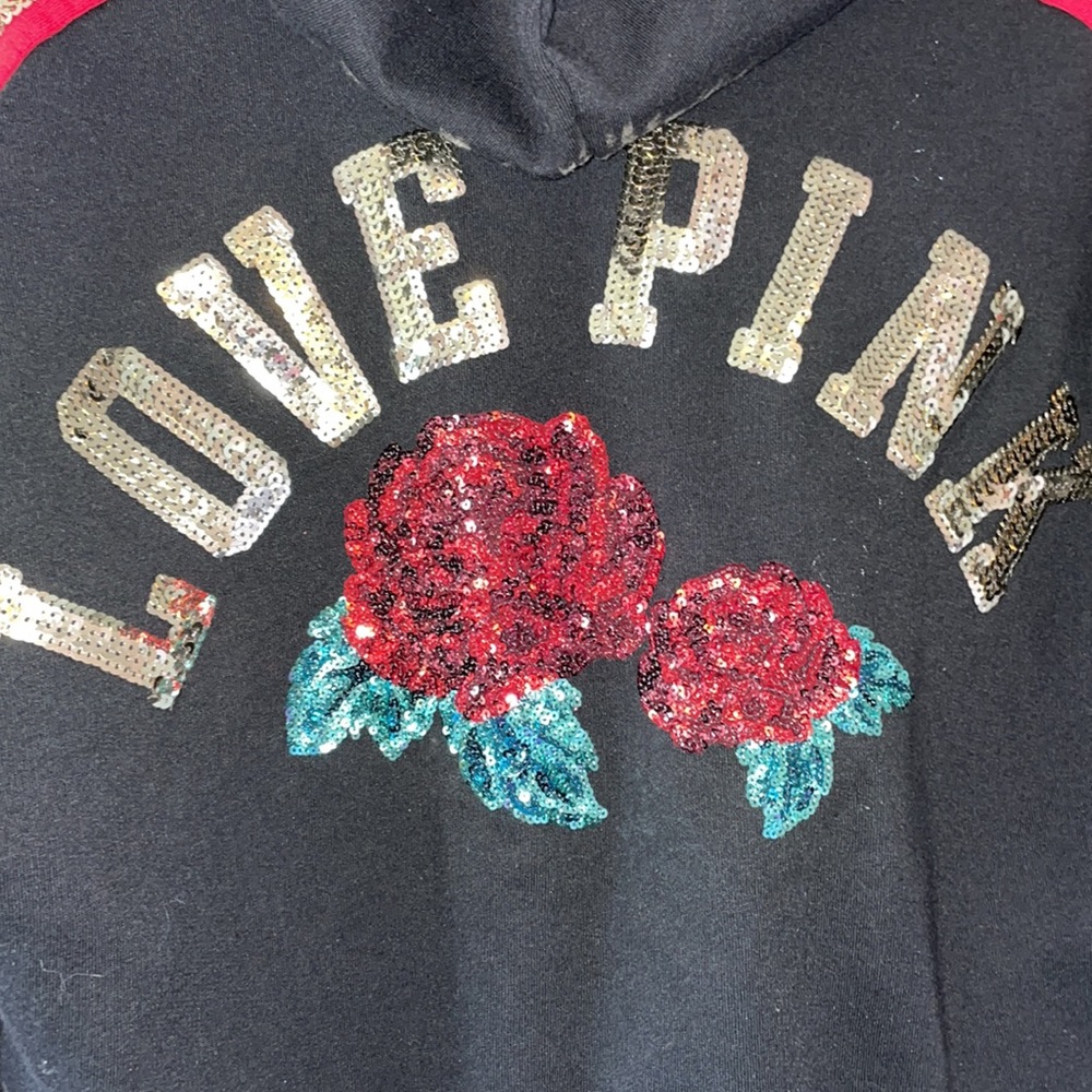 VS PINK Rose Bling Hoodie - XS - Picture 4 of 5